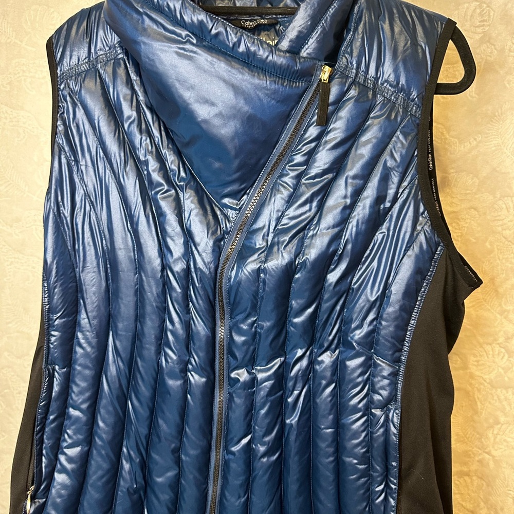 Calvin Klein Shiny Blue and Black Women's Vest